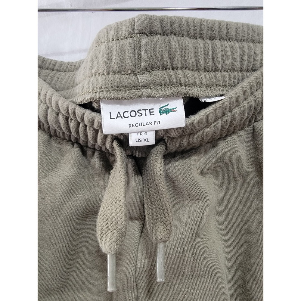 Lacoste Men's Sweat Shorts Tan XL Elastic Waist Drawstring Lounge Casual - Picture 3 of 9